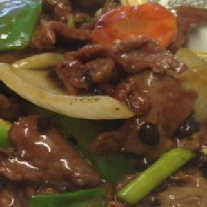 123. Beef with Black Bean Sauce & Green Pepper