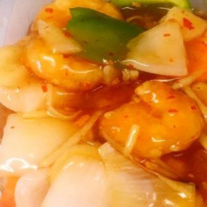 168. King Prawn with Honey & Chilly Sauce
